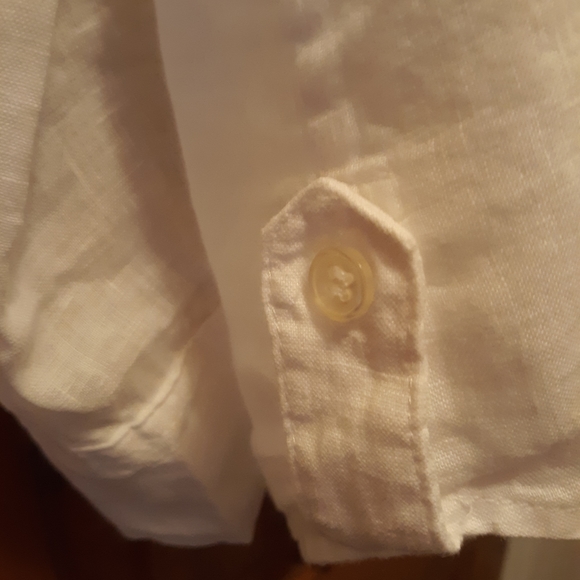 INC Concepts Petite White Button Down Linen Shirt 10P - Picture 16 of 16